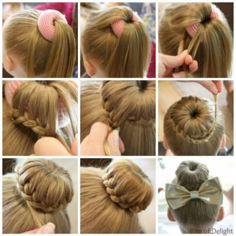 Children's hairstyles step by step with a photo
