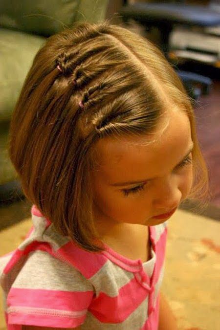 Hairstyle to school for short hair