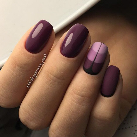 Stylish purple manicure 2020