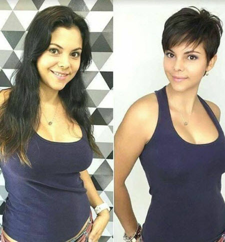 Κούρεμα Pixie: πριν και μετά τις φωτογραφίες