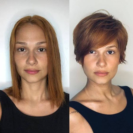 Κούρεμα Pixie: πριν και μετά τις φωτογραφίες